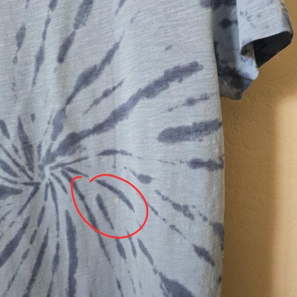 PINK Victoria's Secret Blue Tie Dye Love Pink Pocket Tee Shirt - Picture 12 of 15